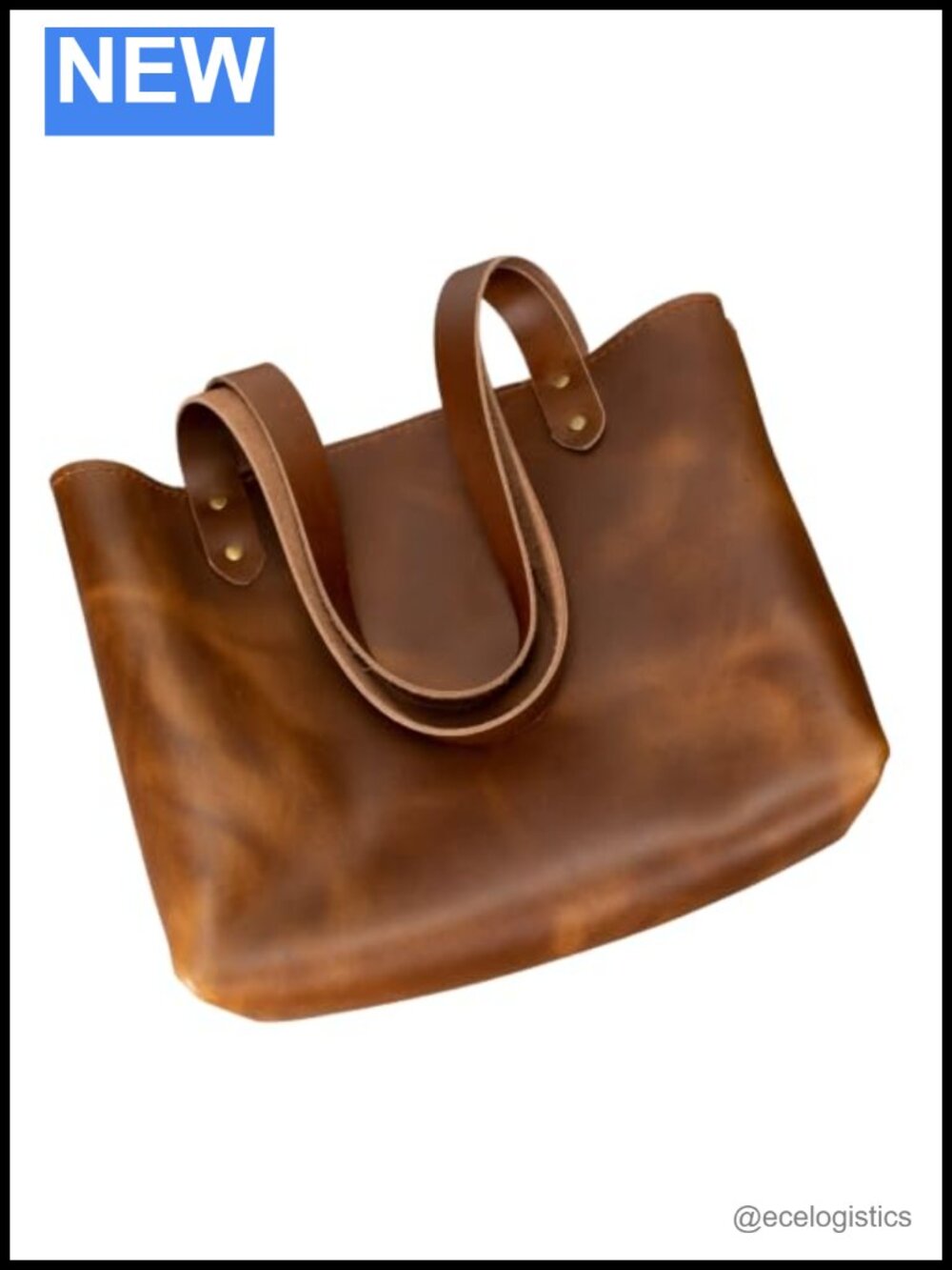 Genuine Pull Up Cowhide Leather Tote Bag for Women, Medium Size Shoulder